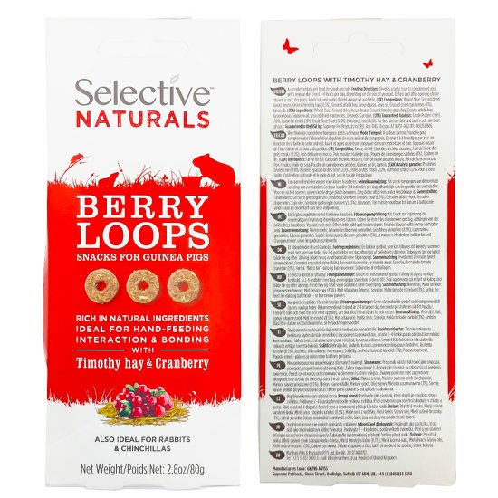 (image for) Selective Guinea Pig Berry Loops 80g - Click Image to Close