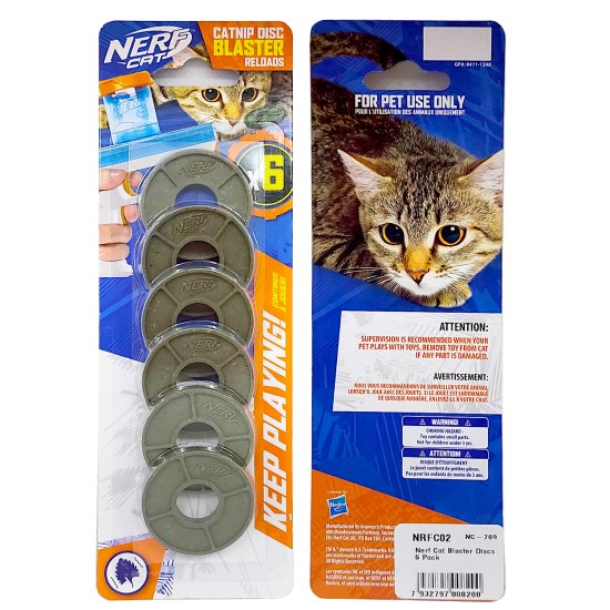 (image for) Nerf Cat Blaster Discs 6 Pack - Click Image to Close