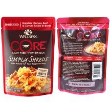 (image for) Wellness Core Dog Wet 12x79g Simply Shreds Chicken Beef