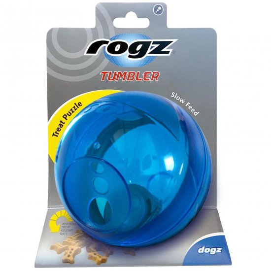 (image for) Rogz Treat Tumbler Dispenser Blue - Click Image to Close