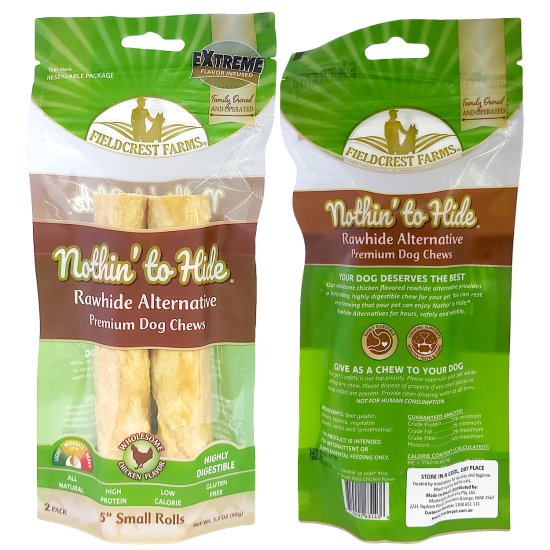 (image for) NTH Dog Treats Small Rolls 5in 2Pack Chicken - Click Image to Close