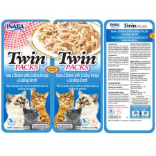 (image for) INABA Cat Twins 2Pack 80g Tuna Chicken Scallop