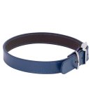 (image for) Beaupets Collar Leather Deluxe Sewn 55Cm Blue