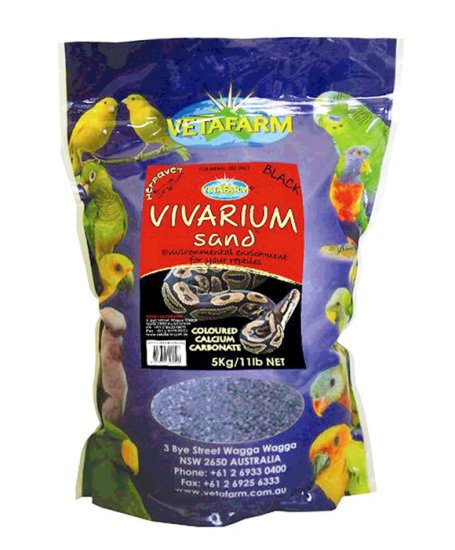 (image for) Vetafarm Herpa Odour Eat Viv Sand Black 5kg - Click Image to Close