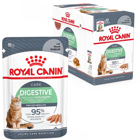 (image for) Royal Canin Cat Wet Pouches 12X85G Loaf Digestive - Click Image to Close