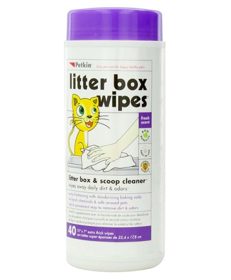 (image for) Petkin Litter Tray Wipes 40Pack - Click Image to Close