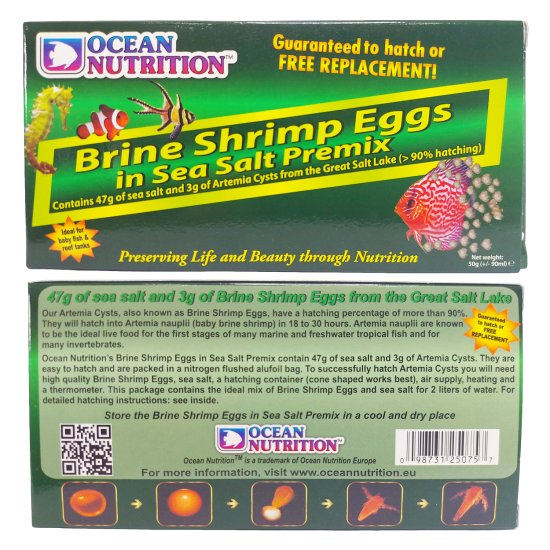 (image for) Ocean Nutrition Brine Shrimp Eggs Sea Salt Premix Box 50g - Click Image to Close