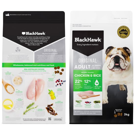 (image for) Black Hawk Dog Food Adult Chicken and Rice 3kg - Click Image to Close
