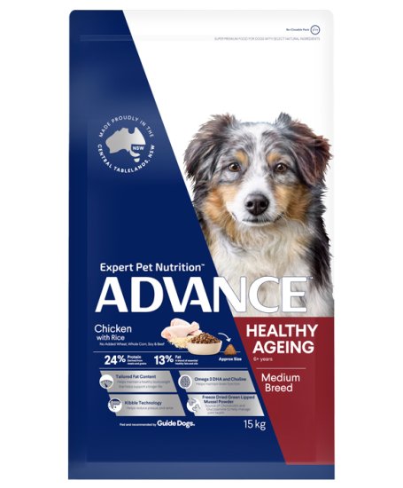 (image for) Advance Dog Adult Medium Ageing Chicken 15kg - Click Image to Close