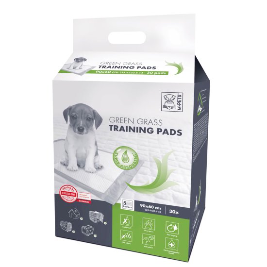 (image for) Mpets Green Grass Puppy Training Pads 30Pk 90x60cm - Click Image to Close