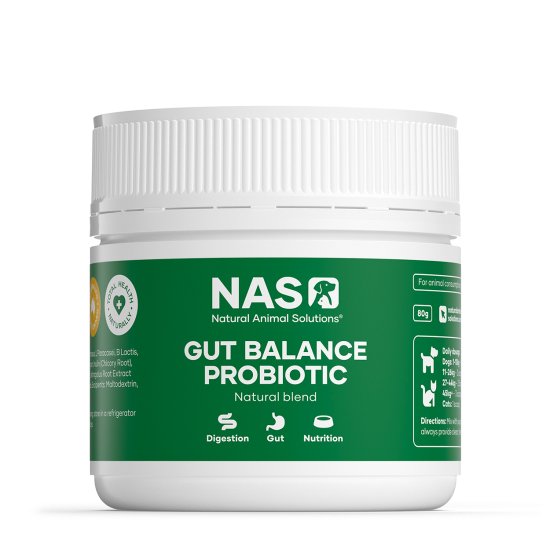 (image for) Natural Animal Solutions Gut Balance Probiotic 80g Natural Blend - Click Image to Close