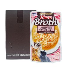 (image for) INABA Cat Pouch Broth 6x40g Chicken Salmon