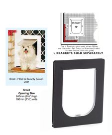 (image for) Petway Security Pet Door Small Black