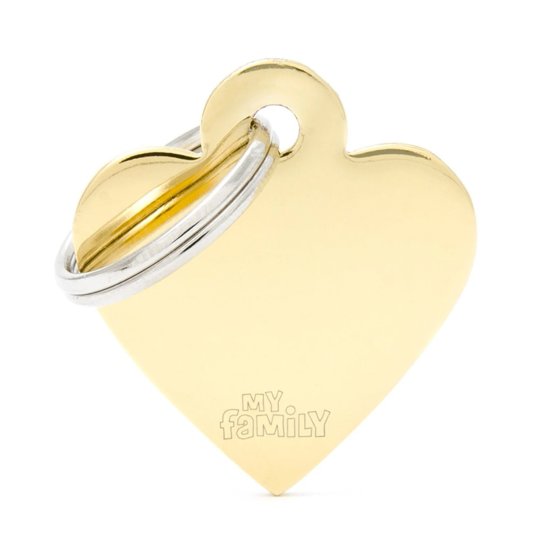 (image for) MYF Tag Basic Heart Gold Small - Click Image to Close