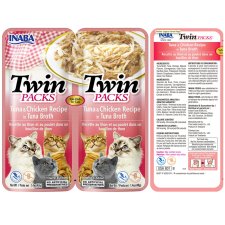(image for) INABA Cat Twins 2Pack 80g Tuna Chicken