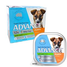 (image for) Advance Dog Wet 12X100g Puppy Lamb Rice