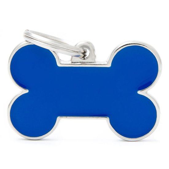 (image for) MYF Tag Basic Handmade Bone Blue Large - Click Image to Close