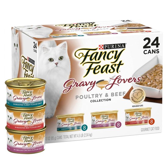 (image for) Fancy Feast Collection 24x85g Poultry Beef Gravy - Click Image to Close