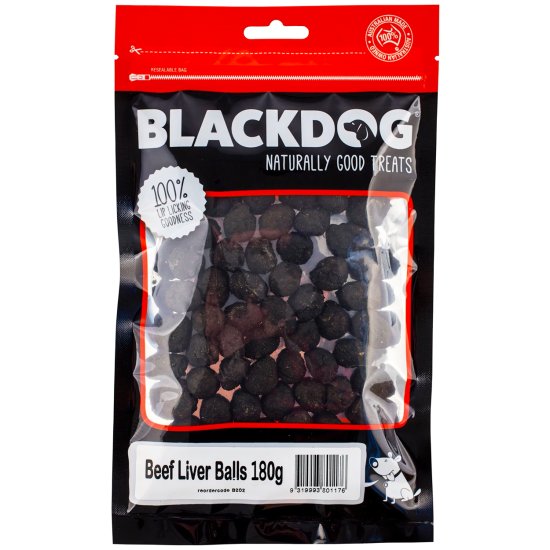 (image for) Blackdog Treats Beef Liver Balls 180g - Click Image to Close