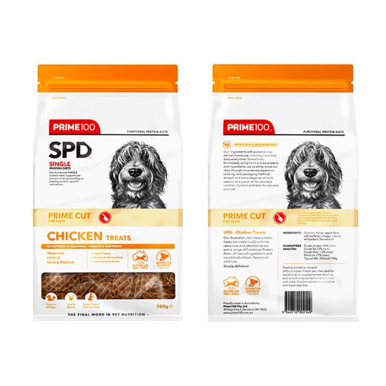 (image for) Prime100 SPD Prime Cuts Treats 100g Chicken - Click Image to Close