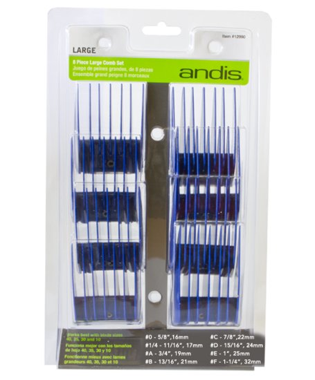 (image for) Andis Comb Set Universal Large 8 Pack - Click Image to Close