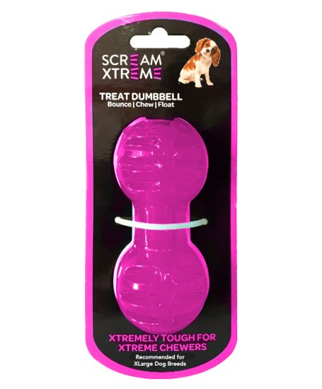 (image for) Scream Treat Dumbbell Extra Large 20cm Pink - Click Image to Close