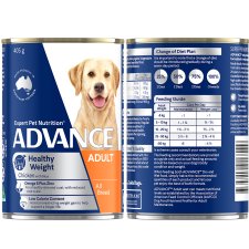 (image for) Advance Dog Wet 12X405g Medium Healthy Weight Chicken Rice