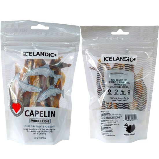 (image for) Icelandic+ Dog Capelin Whole Fish 70g - Click Image to Close