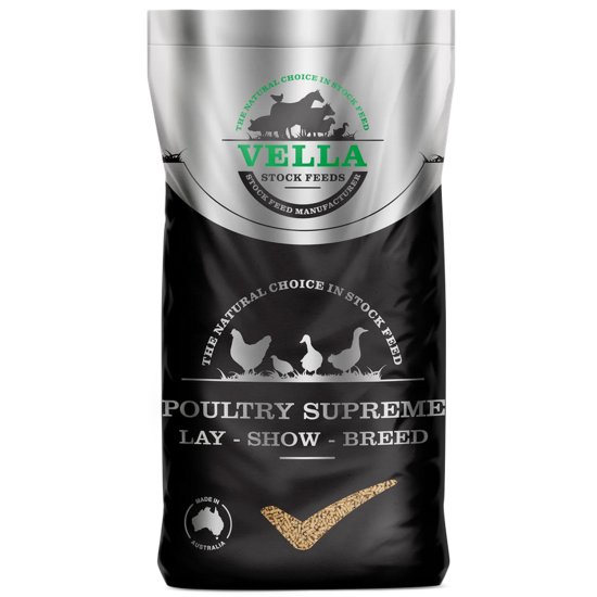 (image for) Vella Poultry Top Layer Supreme Macro Pellet Crumbles 18kg - Click Image to Close