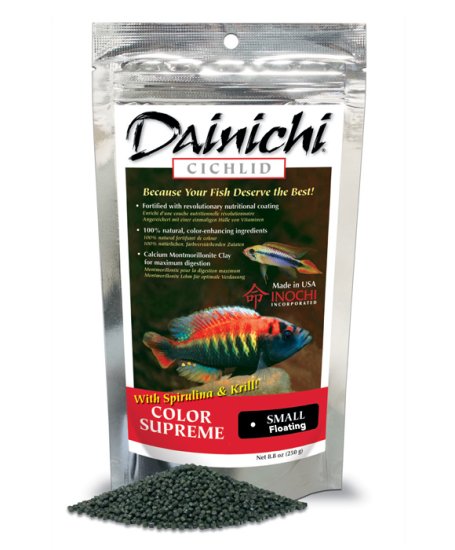 (image for) Dainichi Cichlid Colour Supreme Floating Small Pellet 250g 3mm - Click Image to Close