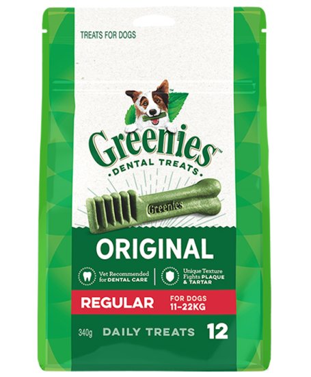 (image for) Greenies Dog Regular Original 340G 12Pk - Click Image to Close