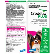 (image for) Credelio Plus Dogs Chews 1Pack Small 2.8-5.5kg