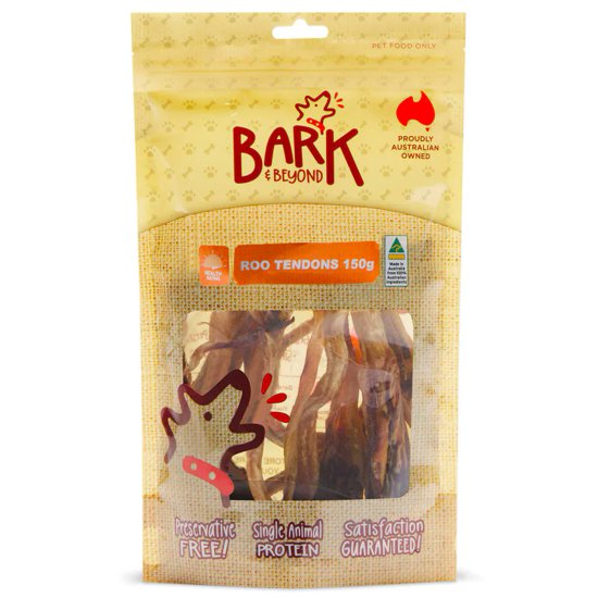 (image for) Bark Dried Roo Tendons 150g - Click Image to Close