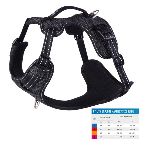 (image for) Rogz Harness Explore Black Medium - Click Image to Close