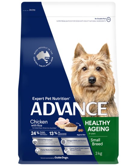 (image for) Advance Dog Adult Small Breed Ageing Chicken 3kg - Click Image to Close