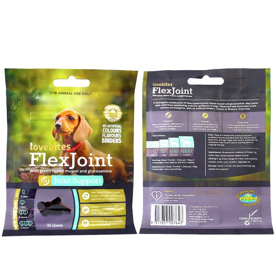 (image for) LoveBites FlexiJoint Joint Support 30s Chews - Click Image to Close