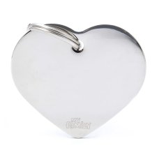 (image for) MYF Tag Basic Heart Chrome Large