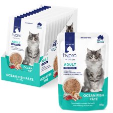 (image for) Hypro Premium Grain Free Cat Wet 12x85g Pate Adult Ocean Fish