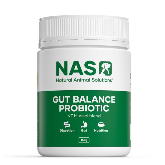 (image for) Natural Animal Solutions Gut Balance Probiotic 150g NZ Mussel Blend - Click Image to Close