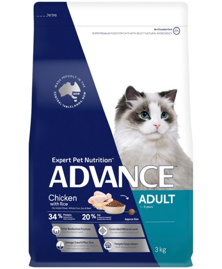 (image for) Advance Cat Adult Total Wellbeing Chicken 3kg - Click Image to Close