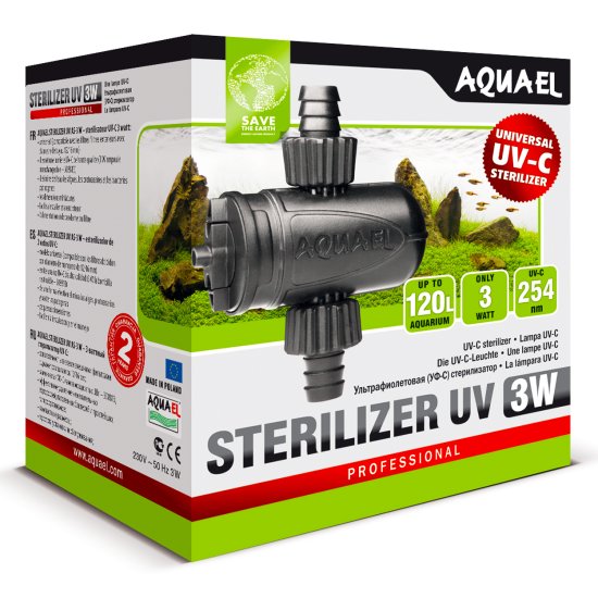 (image for) Aquael UV-C Sterilisers 3W for Freshwater and Saltwater - Click Image to Close