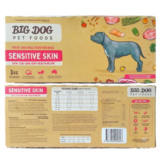 (image for) Big Dog Barf for Dogs 3kg Sensitve Skin - Click Image to Close