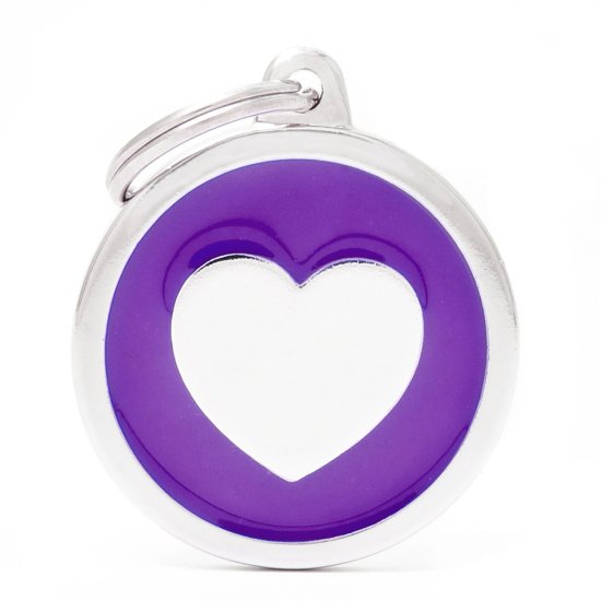 (image for) MYF Tag Classic Heart Purple - Click Image to Close