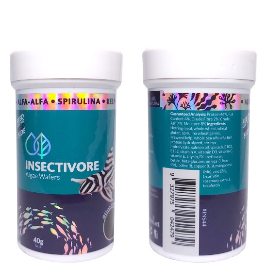(image for) Insectivore Spirulina Wafers 40g - Click Image to Close