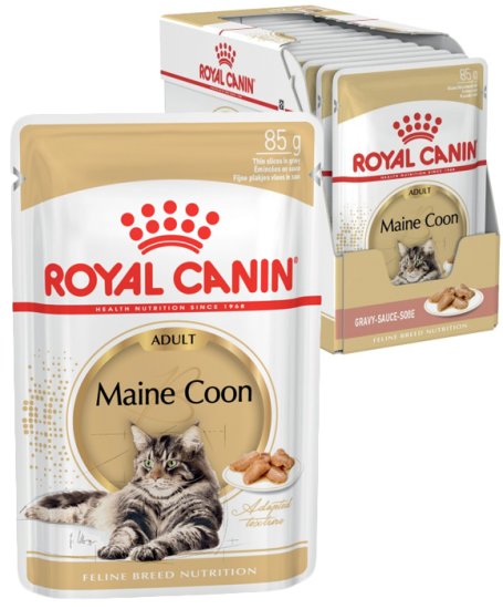 (image for) Royal Canin Cat Wet Pouches 12X85G Maine Coon Adult - Click Image to Close