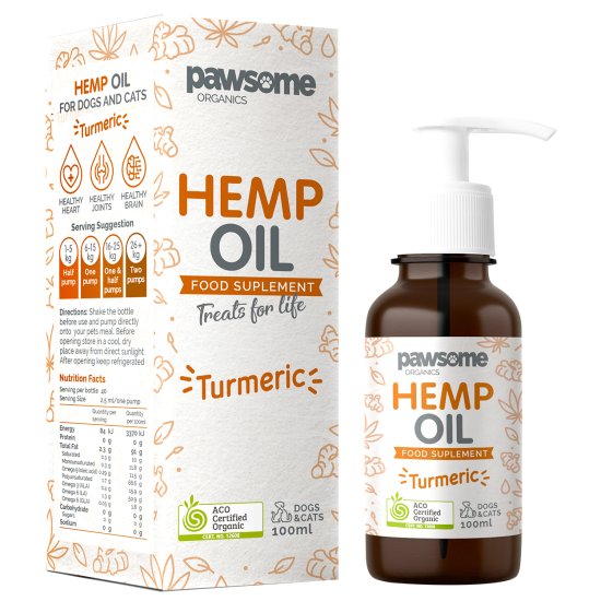 (image for) Pawsome Hemp Oil Turmeric 100ml - Click Image to Close