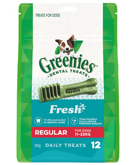 (image for) Greenies Dog Regular Mint 340g 12pack - Click Image to Close