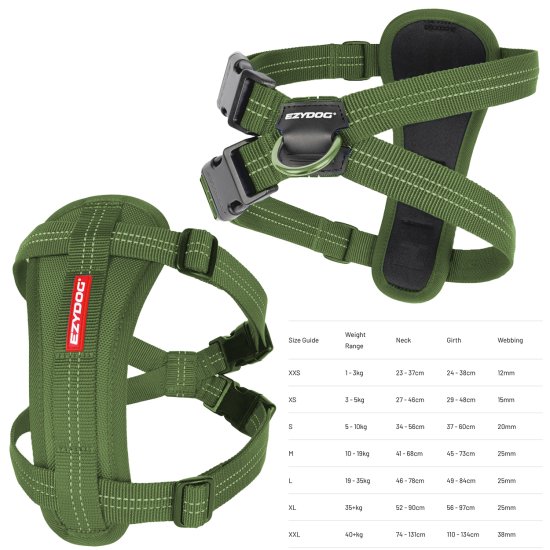 (image for) Ezydog Essential Harness CP 2XS Green - Click Image to Close