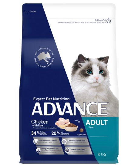 (image for) Advance Cat Adult Total Wellbeing Chicken 6kg - Click Image to Close