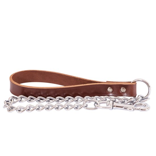 (image for) Beaupets Chain Lead With Handle 1.6Mmx120Cm Cognac - Click Image to Close